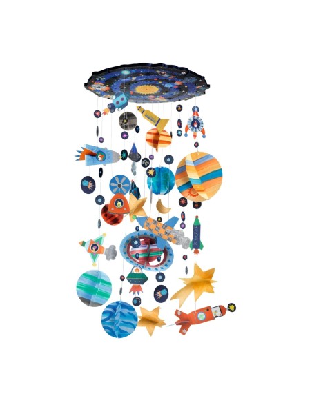 Móvil manualidad DIY sistema solar