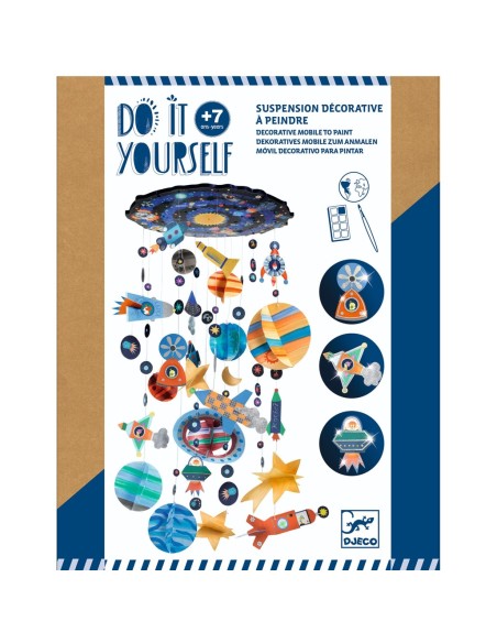 Móvil manualidad DIY sistema solar