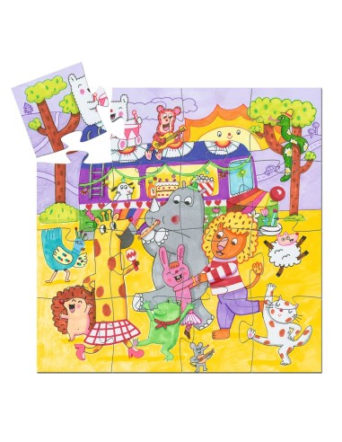 Puzle de silueta - L'autocar 16 pcs.