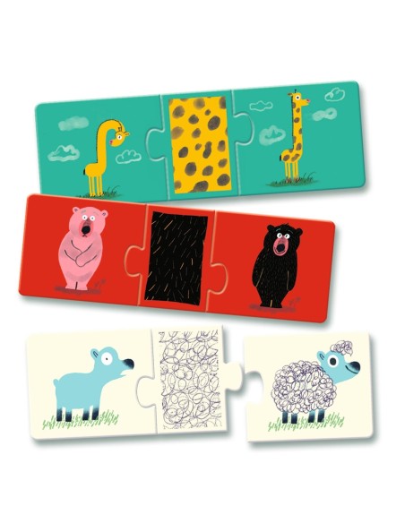 Puzle Trío - Animales desnudos