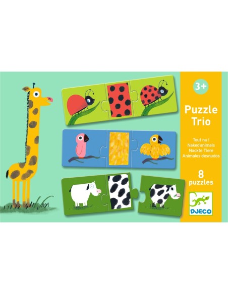 Puzle Trío - Animales desnudos