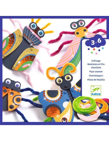 Hacer insectos con hilos de felpa