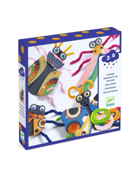 Hacer insectos con hilos de felpa