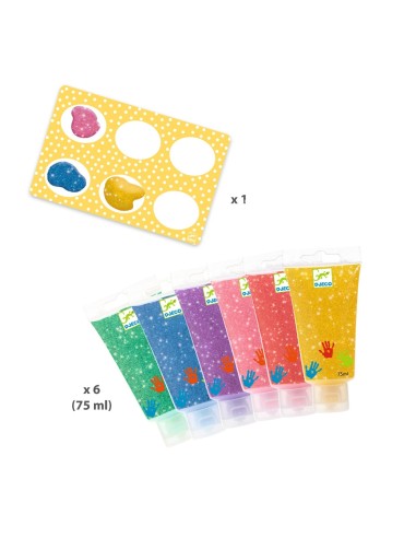 Pintura de dedos con purpurina - 6...