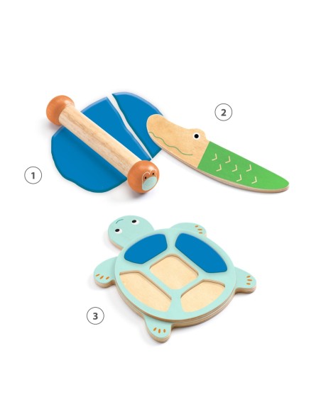 Herramientas para plastilina de madera - Selva