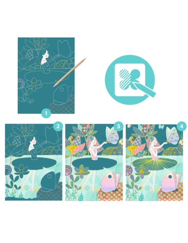 Cuadros para rascar - El Estanque