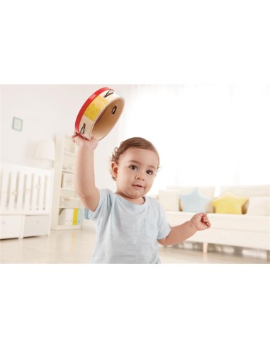 Pandereta de fusta infantil