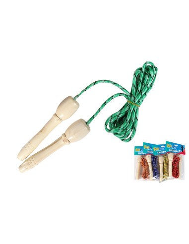 Cuerda de saltar de madera