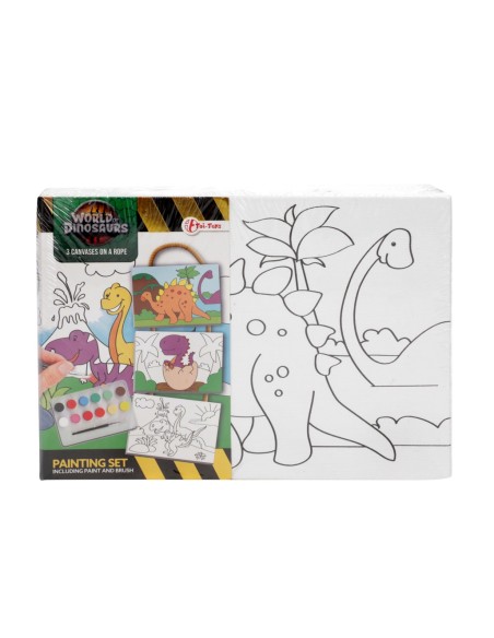 Pintar cuadros con acuarelas - Dinosaurios 3 uds.
