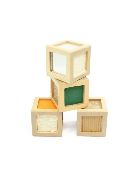 Cubos sensoriales con texturas
