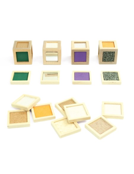 Cubos sensoriales con texturas