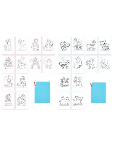 Dibujos con punzón - 12 uds.