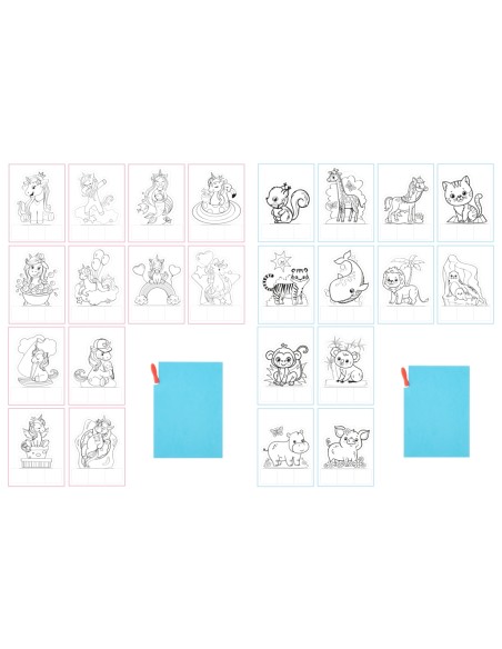 Dibujos con punzón - 12 uds.