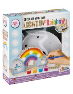 Pinta tu lámpara de arcoíris