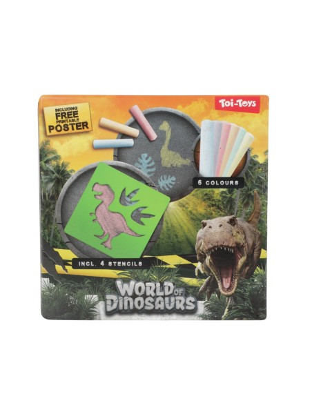 Tizas y plantillas de dinosaurios