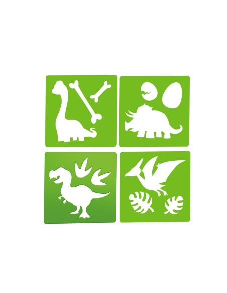 Tizas y plantillas de dinosaurios