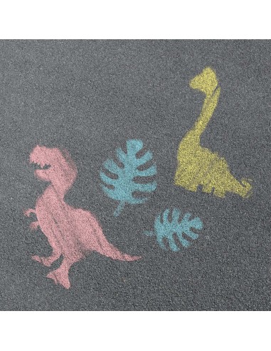 Tizas y plantillas de dinosaurios