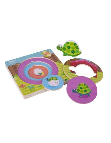 Puzle de madera por capas - La Tortuga