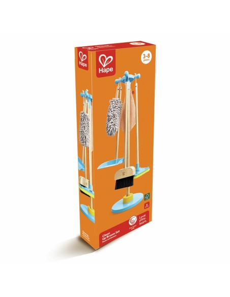 Joc de neteja amb escombra de fusta