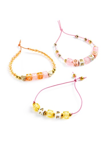 1000 perlas del alfabeto doradas