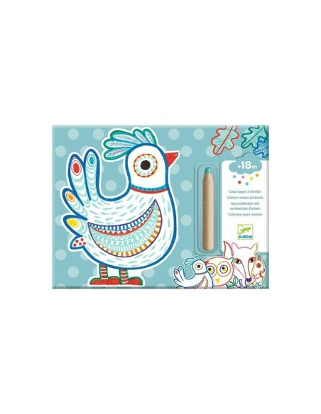 Pinta para revelar - Animales del bosque