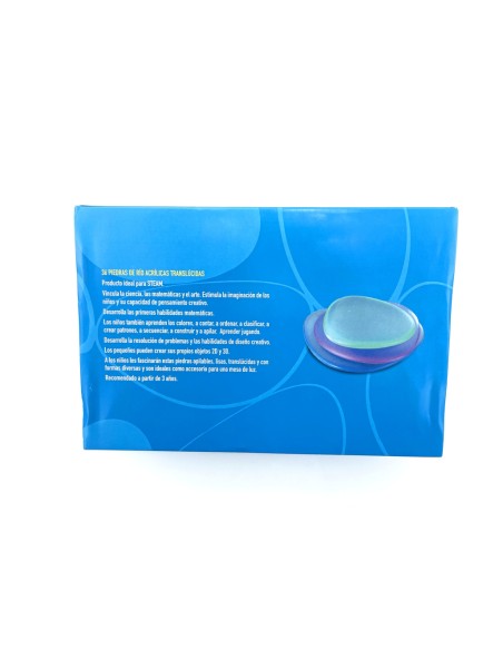 Pedres de riu translúcides - 36 peces