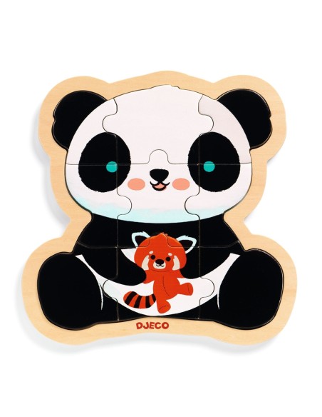 Puzzlo Panda 9 pzs - Puzle de madera para encajar