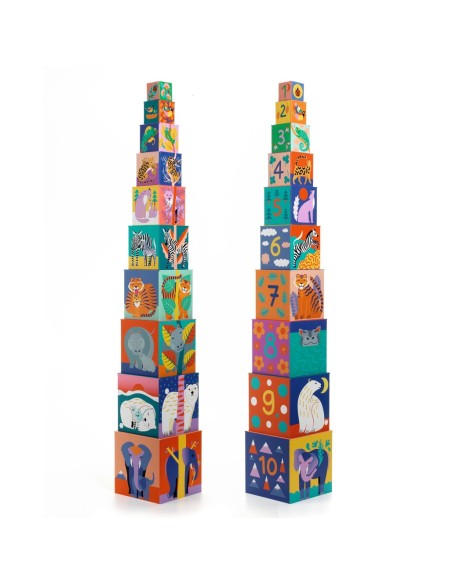 10 cubos animales salvajes - Primera edad