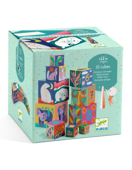 10 cubos animales salvajes - Primera edad