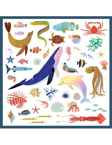 Stickers metal·litzats Oceà - 160 uni.