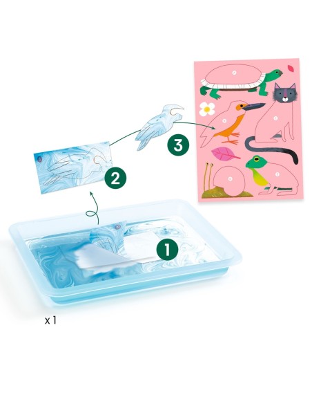 Manualidad - Papel marmoleado