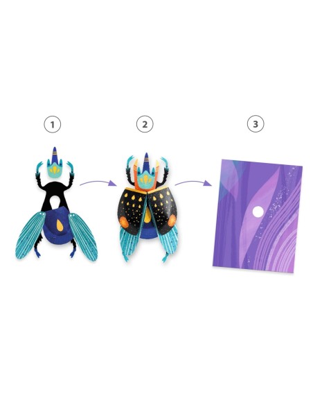 Quadres en 3D - Insectes de paper