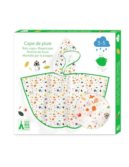 Impermeable Animales del bosque - XS 90-110 cm