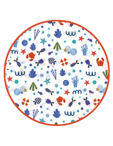 Impermeable Mundo marino - XS 90-110 cm