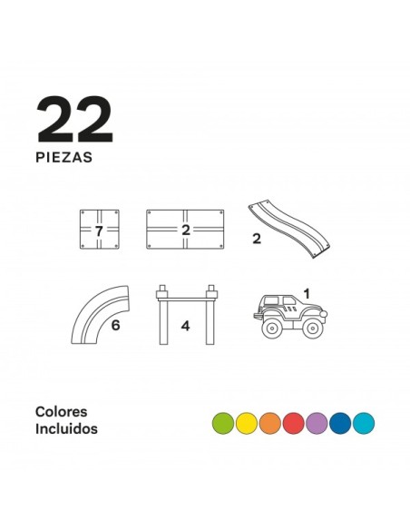 Imanix Pista de Carreras 22 piezas