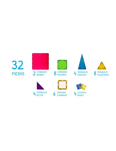 Imanix construcción magnética 32 piezas