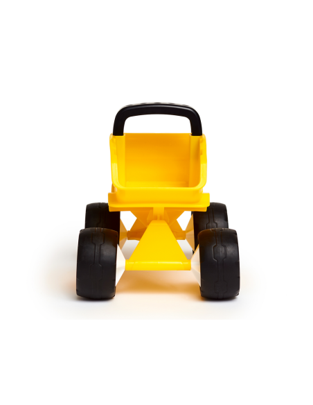 Camión volquete amarillo