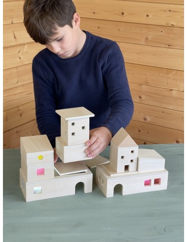 Pueblo apilable translúcido