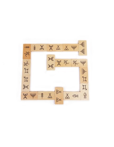 Dominó con dibujos ancestrales