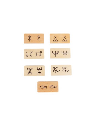 Dominó con dibujos ancestrales