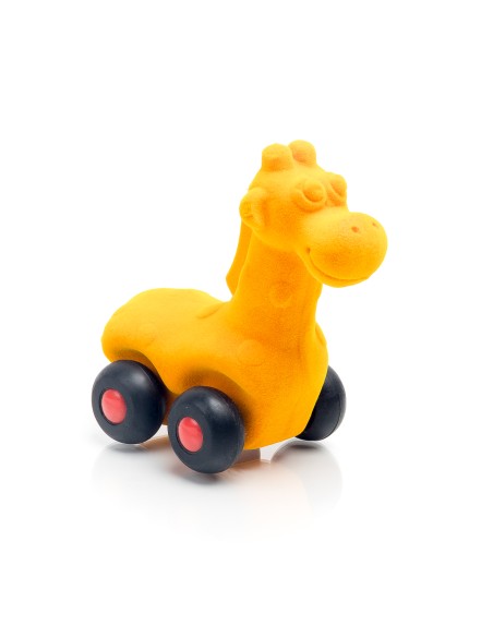 Animales pequeños de caucho con ruedas