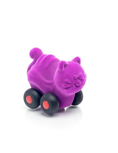 Animales pequeños de caucho con ruedas