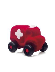 Ambulancia roja de caucho...