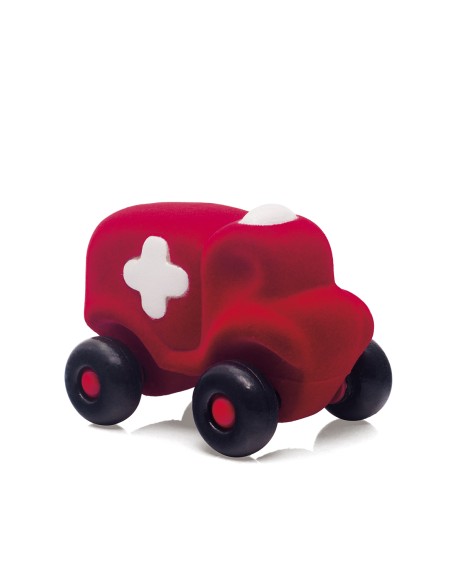 Ambulancia roja de caucho natural
