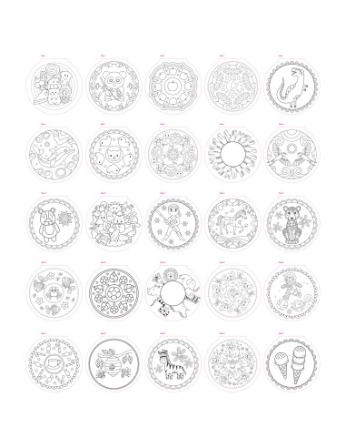 Pintar mandalas - 25 pzs.