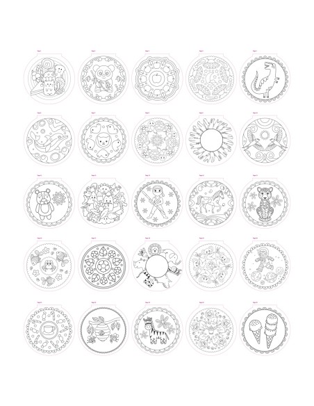 Pintar mandalas - 25 pzs.