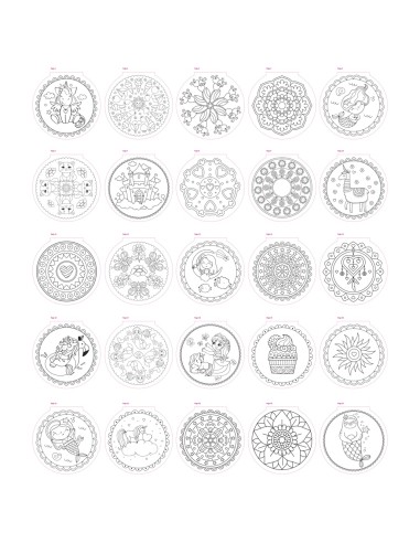 Pintar mandalas - 25 pzs.