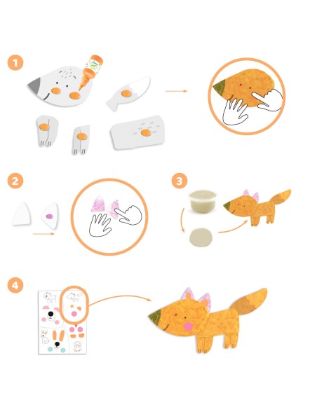 Pintura para dedos Animales