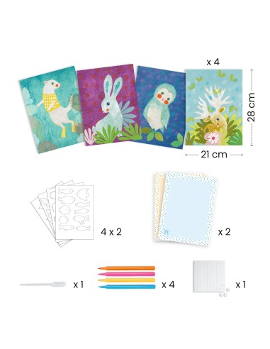 Pintura con agua y papel secante