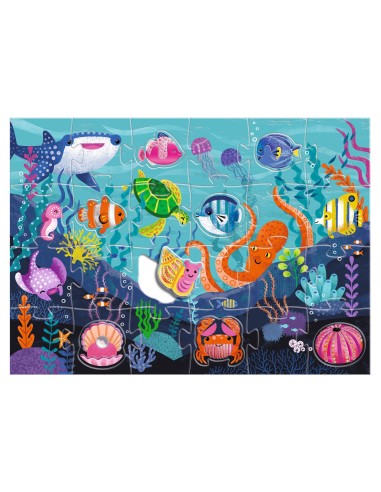 Puzle Gigante Tactilo Mar - 28+4 pzs.